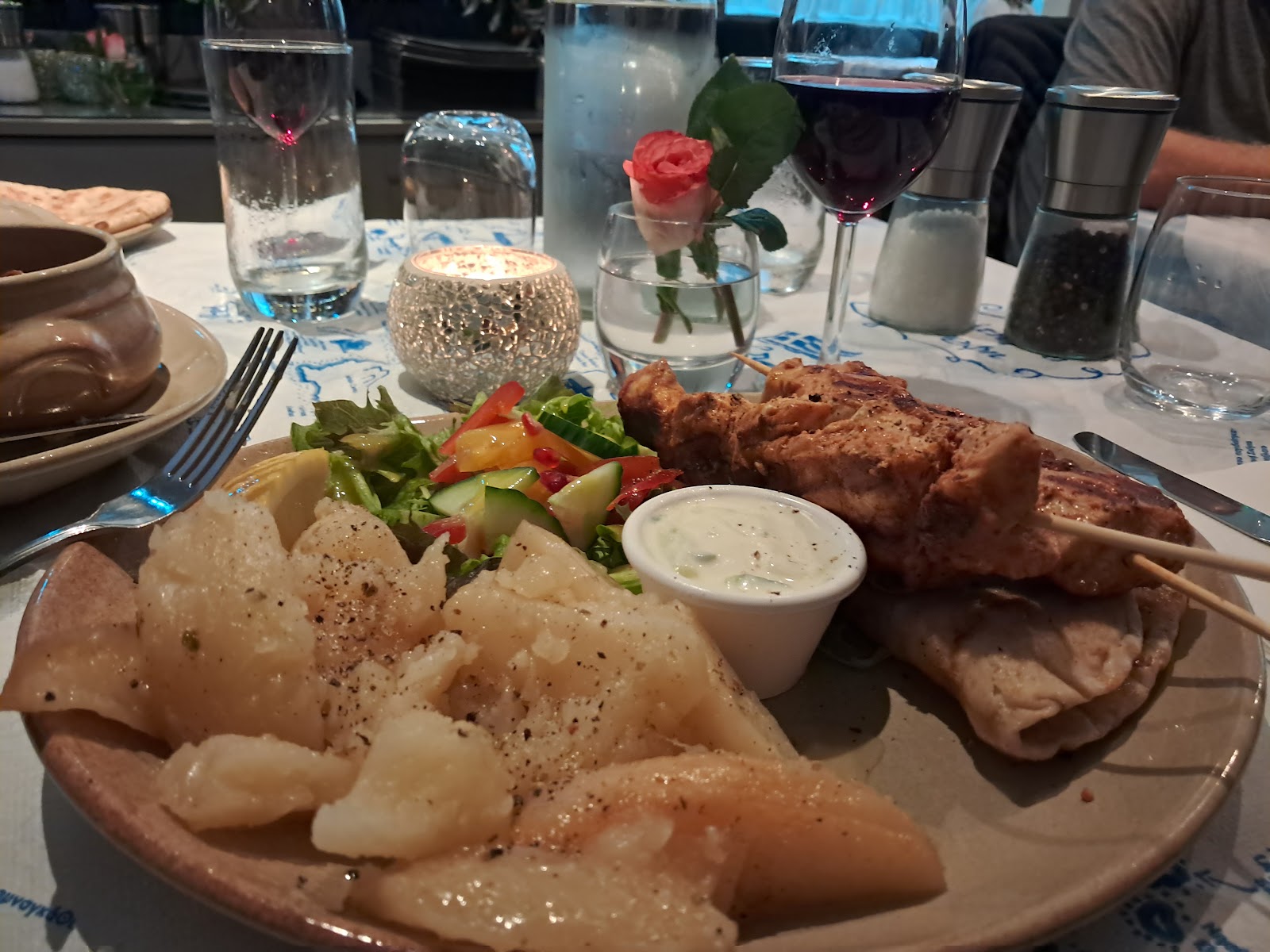 Greek food at The Brasserie